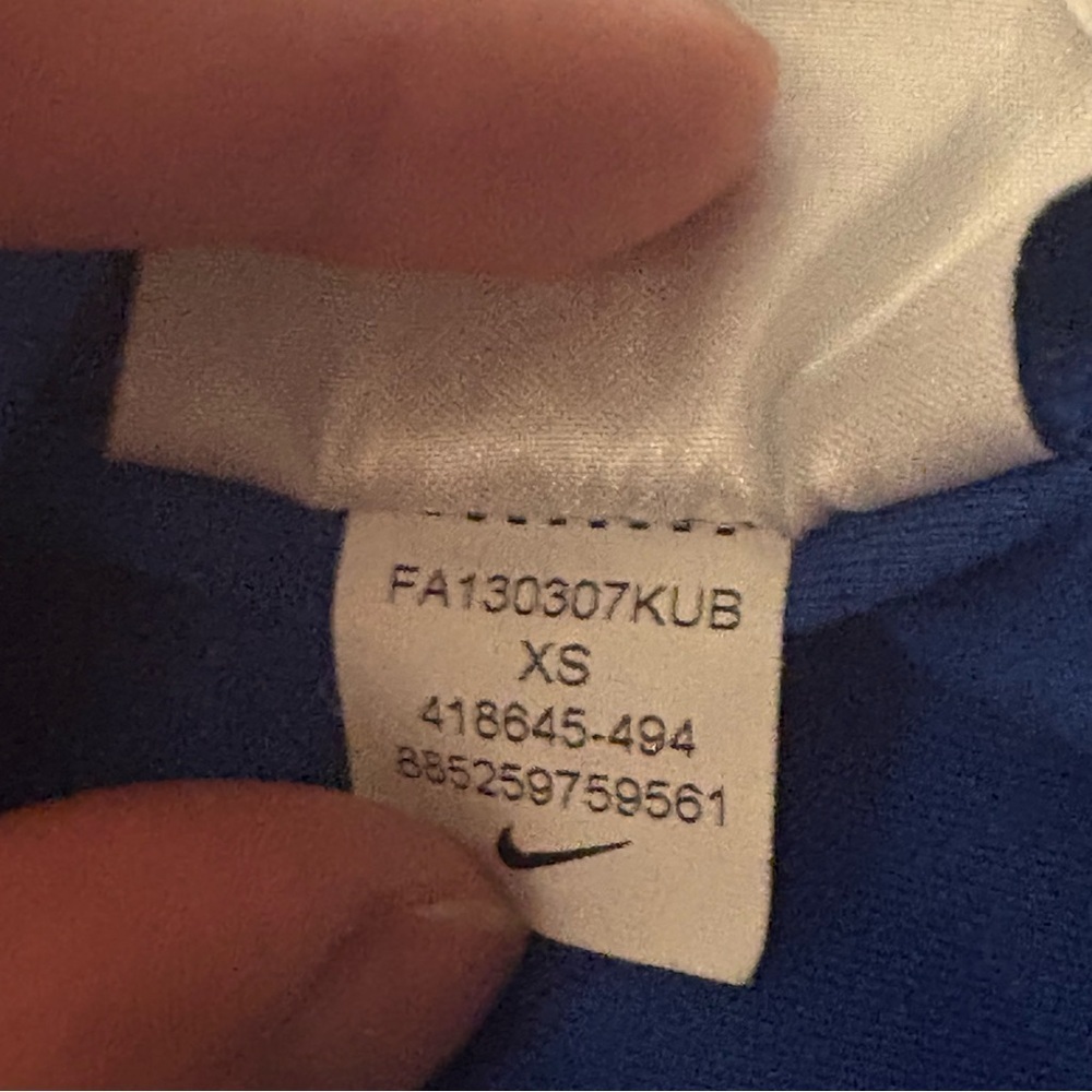 Nike Women's Short Sleeve Blue and White Tee - Picture 8 of 9
